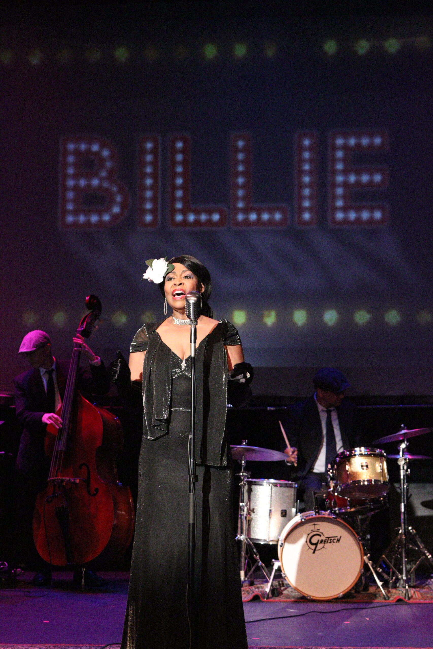 Synthia L. Hardy as Billie Holiday in "Billie! Backstage with Lady Day" Sept. 23 - photo credit Ted Leib